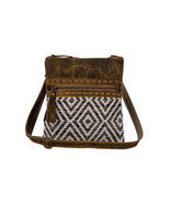 Myra Bag #7353 Rug, Canvas, Leather, Distressed Leather 9&quot;x11&quot; Crossbody... - £28.88 GBP