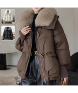 Down Cotton-padded Jacket Women&#39;s Short Fur Collar Thickened Coat Winter... - $1,130.69 MXN