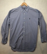 Ralph Lauren BLAKE Blue Plaid Check Long Sleeved Button Down Shirt Men’s... - $23.51