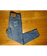 Vintage Levis 550 Jeans 36 x 32 90s Light Wash Tapered Blue Orange Tab - $577.41 MXN