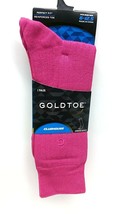 1 Pair Gold Toe Golf Dress Socks Clubhouse Men&#39;s Shoe Size 6-12.5 Pink N... - $8.90