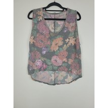 We The Free Tank Top XS Womens Multicolor Floral High Low Pullover Sleev... - £18.55 GBP