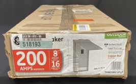 GE PowerMark Gold 200A 8-Spc 16-Cct Outdoor Main Breaker Circuit Load Ce... - $147.51