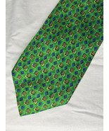 Vintage Talbot Studio Oak Hall Tie Green Blue Squares Diamonds Silk USA ... - $184.02 MXN
