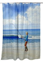 Betsy Drake Surf Fishing Shower Curtain - £75.96 GBP