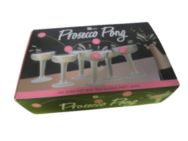 Prosecco Pong Drinking Game 12 Plastic Glasses 3 Pong Set Bachelorette N... - £10.87 GBP
