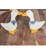 Vintage Hand Painted Wooden Ducks 9” Tall 8” Long 2.5” Wide - €17,48 EUR