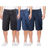 Men&#39;s Premium Quality Cotton Casual Relaxed Fit Denim Jean Shorts - £23.19 GBP