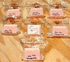 Handmade 4 Oz Mai Tai Tangerine Square Bath Soap Bars Wholesale  Lot of 7 NEW! - £16.67 GBP