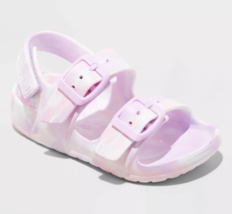 Cat &amp; Jack Toddler Violeta Ade Soplado Sandalias Eva Gancho y Lazo Back ... - $9.95