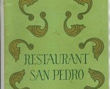 Restaurant San Pedro Menu 1930&#39;s California - £50.58 GBP