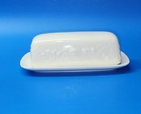 Vintage Gibson Housewares Ceramic Butter Dish Frost White Floral - SHIPS... - $18.79