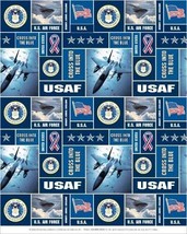 United States of America Air Force USA Military Fleece Fabric Print ousaf012s - £31.49 GBP