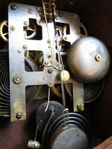 ANTIQUE WATERBURY BEEHIVE mantel clock table CHERRY bob pendulum GONG &amp; ... - £139.11 GBP