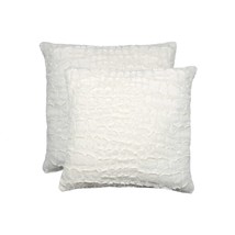 18&quot; X 18&quot; X 5&quot; Ivory Mink Faux  Pillow 2 Pack - £57.28 GBP