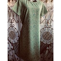 Hillard &amp; Hanson Womens Shift Dress Short Sleeve Tie Scoop Neck Green Si... - €17,07 EUR