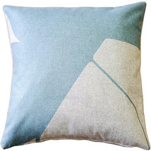 Boketto Paradiso Blue Throw Pillow 19x19, with Polyfill Insert - £64.10 GBP