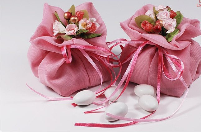 5pieces Pink Color Wedding Favor Candy Bags ,Favorite People Thank You B... - $5.90