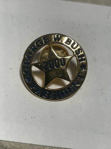 George W Bush for President 2000 Political Campaign Lapel Hat Jacket She... - $3.95