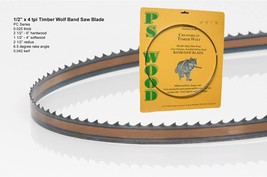 4Tpi, 111&quot; X 1/2&quot; Timber Wolf Bandsaw Blade. - £36.22 GBP