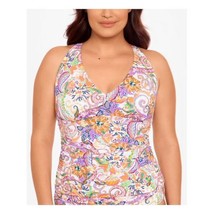 Lauren Ralph Lauren Tummy Control V Neck Tankini Top, Size 22W - $49.50