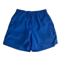 Columbia Swim Mens Shorts Size Medium Blue Elastic Tie Waist Inside Liner - £18.20 GBP