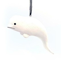 Beluga Whale Balsa Wood Ocean Sea Ornament Fair Trade Handmade Nicaragua - £12.57 GBP