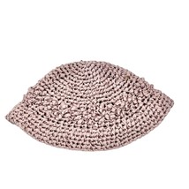 Handcrafted Crocheted Fashion Hat Mauve Ribbon - $13.86
