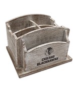 Chicago Blackhawks NHL Wood Desk Organizer Remote Caddy 8.5&quot; L - $40.59