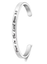 Faith Religious Jewelry Proverbs 3:5-6 Christian Trust - £40.39 GBP