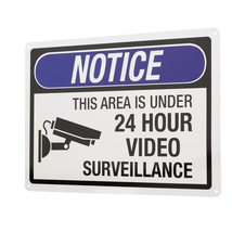 10 In. X 14 In. Aluminium 24-Hour Video Surveillance Sign - $13.58