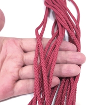 Approx 3mm - 3.5mm wide 5 -100 yds Dark Red Non-Wax Polyester Braid Cord... - $6.99+
