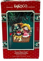 Enesco 1996 Tailor Made Christmas Series Ornament SEWN DARN CUTE Mouse w... - $21.27