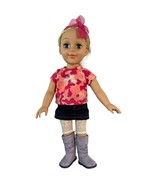 Paradise Kids 18&quot; Doll Bass Pro Shops Outfit Blonde Hair Blue Eyes Bow 2012 - $15.99