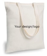 Custom embroidered cotton tote bag, shopping bag - £12.59 GBP