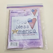 Bucilla God Bless America Land That We Love COUNTED CROSS STITCH 7&quot; X 5&quot;... - $7.91