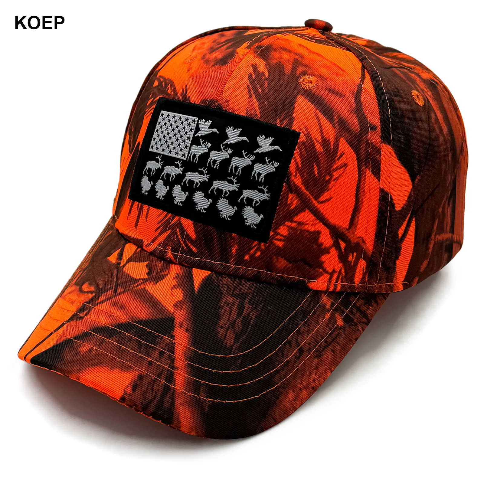 KOEP Hunting Style American Flag CAMO Baseball Caps Casquette Camouflage Cap Men - £12.20 GBP