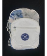 Kipling Tie Dye Pattern Backpack school book bag Blue/White/Gray New - £56.87 GBP