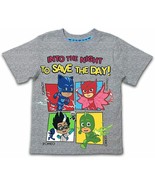 PJ MASKS Little Boys&#39; Toddler Short Sleeved T-Shirt, Heather Grey, 3T - $17.08 CAD