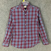 Dockers Button Down Shirt Men&#39;s Large Plaid Long Sleeve Red Blue Adults L - $255.71 MXN