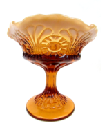 Vintage Fenton Caramel Opalescent Glass Tokyo Footed Compote Candy Dish - £35.56 GBP