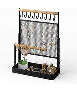 Jewelry Organizer Stand Liftable Necklace Holder with Earring Organizer ... - £41.64 GBP