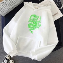 Women Hoodie Harajuku Chinese  Printed Pocket Hooded Sweatshirt Hoodies Long Sle - £51.71 GBP