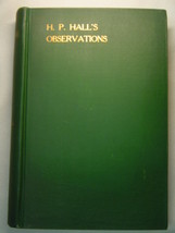 H.P. Hall&#39;s Observations First Edition 1904 Minnesota Politics - £39.56 GBP