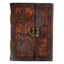 Leather Journal Diary with Vintage Lock|Personal Organizer,Diary for Men... - $50.00