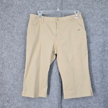 Bay Studio Cropped Capris Woman Petite 8 Stretch Beige Khakis Belt Loops... - $9.94