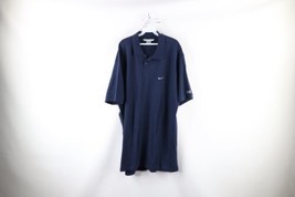 Vtg Nike Mens XL Faded Travis Scott Mini Swoosh Baggy Fit Golf Polo Shirt Blue - $59.35