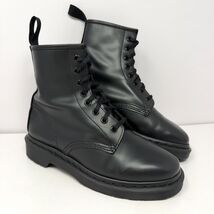 Dr. Doc Martens 1460 Combat Boot Mens 6 / Womens 7 Mono Black Smooth Lea... - $69.25