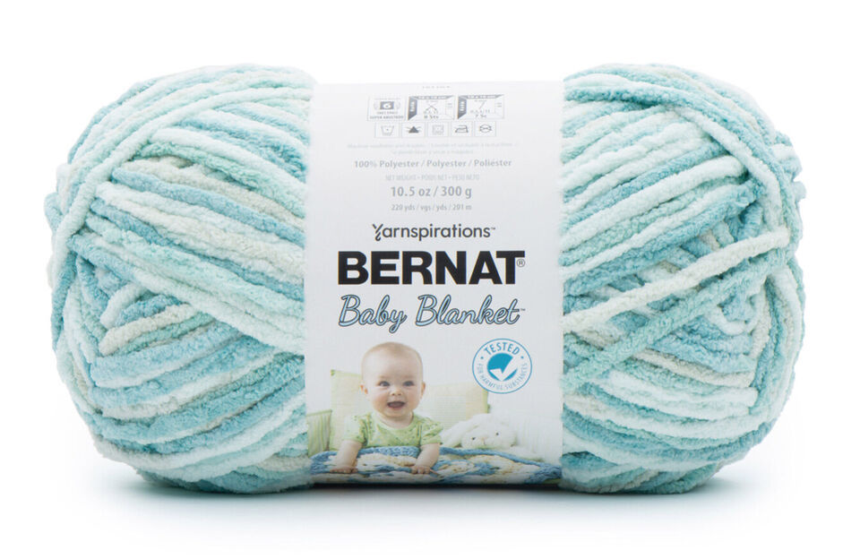 Bernat Baby Blanket Yarn Baby Blue Green and 50 similar items