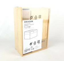 Ikea Dragan Box Set of 3 Wooden 2 Fit Inside One. New 502.818.56 Bamboo - £30.95 GBP